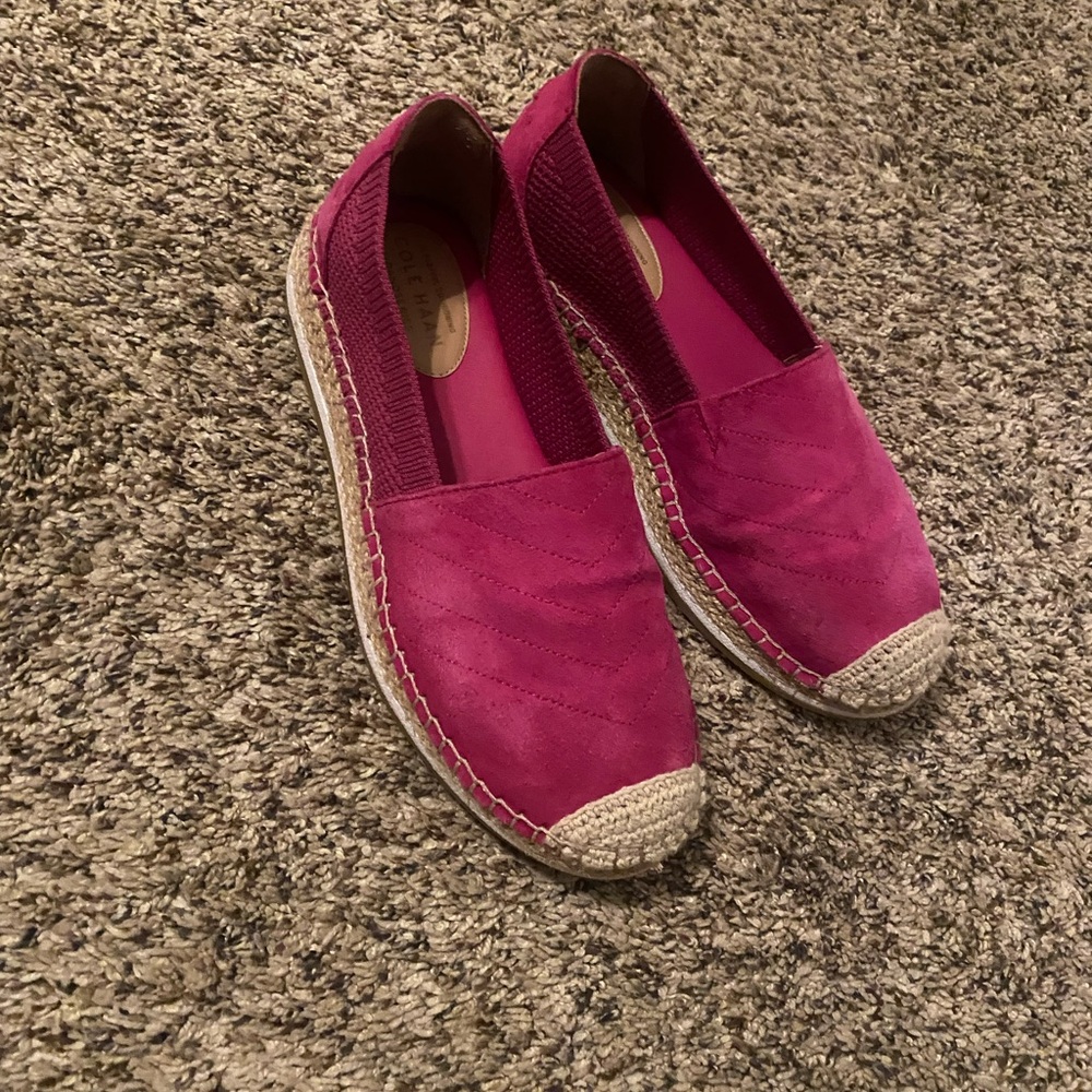Cole Hasn Women's Pink Espadrille Flats